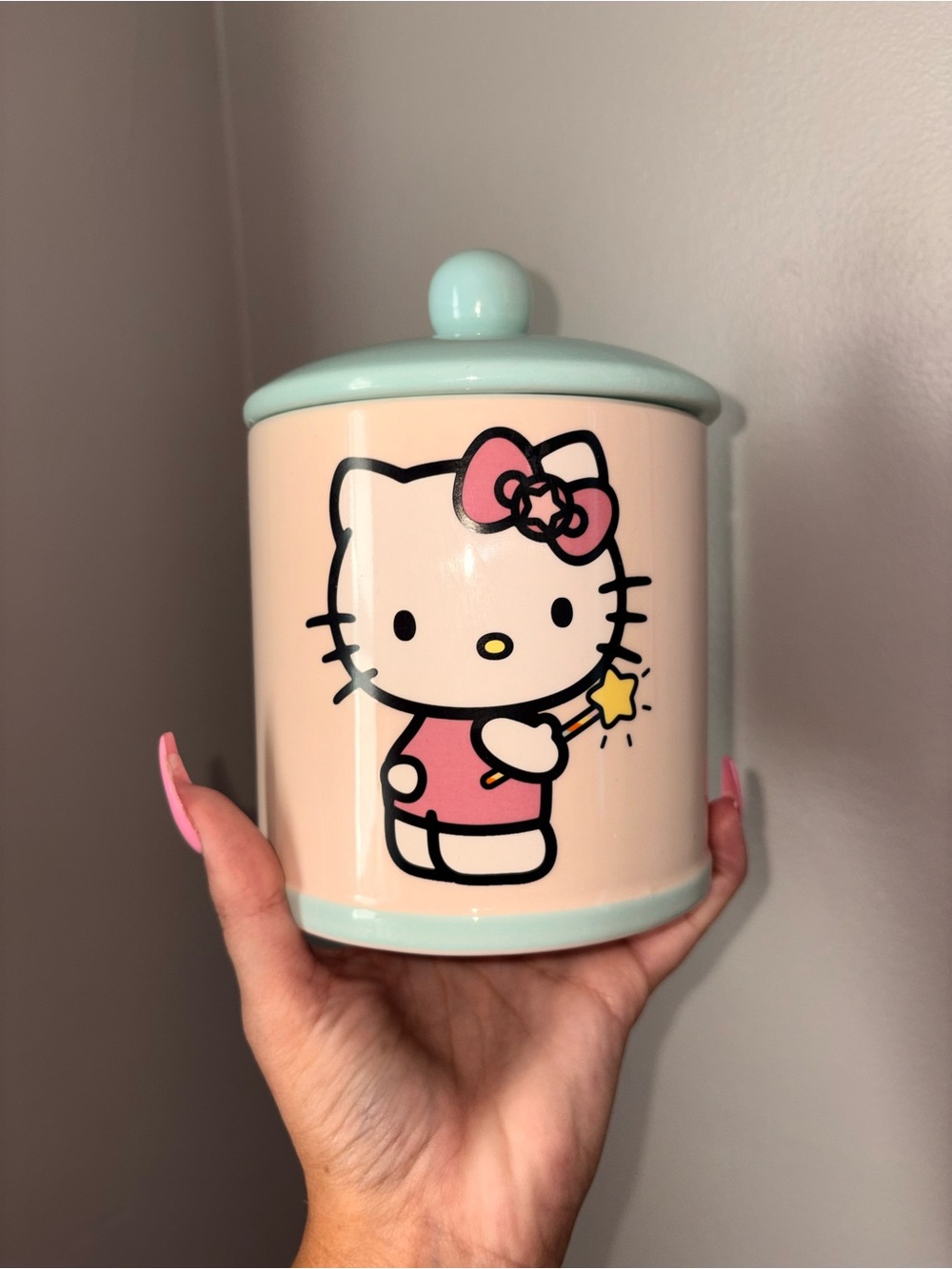 Hello Kitty White Ceramic Dish Bottom Marked Sanrio